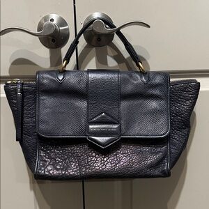 Marc Jacobs Black Pebbled Leather Top-Handle Satchel